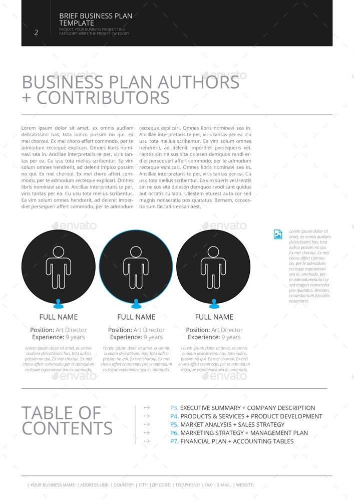 Brief Business Plan Template by Keboto GraphicRiver